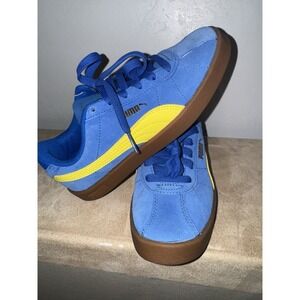 Puma suede classic terrace sneaker shoes Women's  Size 4.5 leather blue yellow